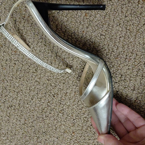 BEBO Rhinestone Embellished Ankle Strap Heels Size 5.5 - Picture 5 of 10